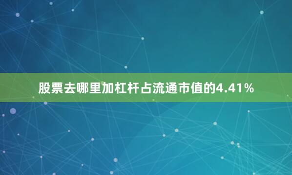 股票去哪里加杠杆占流通市值的4.41%