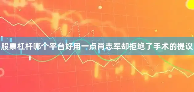 股票杠杆哪个平台好用一点肖志军却拒绝了手术的提议