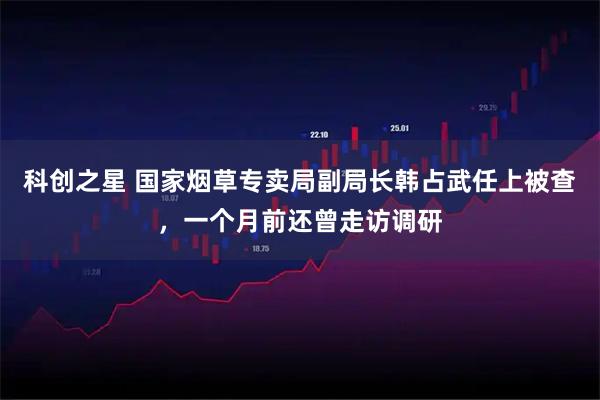 科创之星 国家烟草专卖局副局长韩占武任上被查，一个月前还曾走访调研