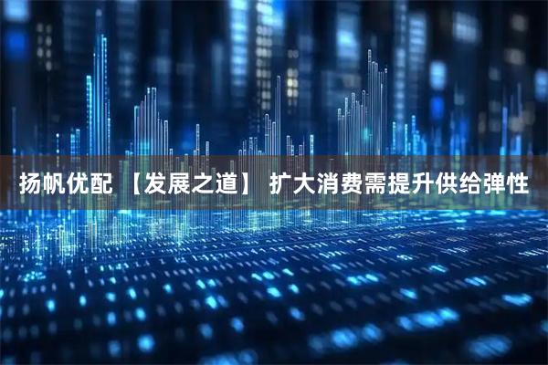 扬帆优配 【发展之道】 扩大消费需提升供给弹性